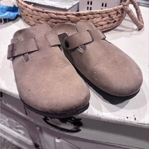 Birkenstock Bostons Suede Clogs size 37